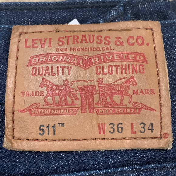 Levi's Other - Levi’s 511 Skinny Jeans Blue Denim Mens Size 36x34